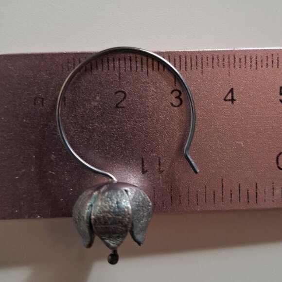 Silver Lily of The Valley Earring - Picture 5 of 6